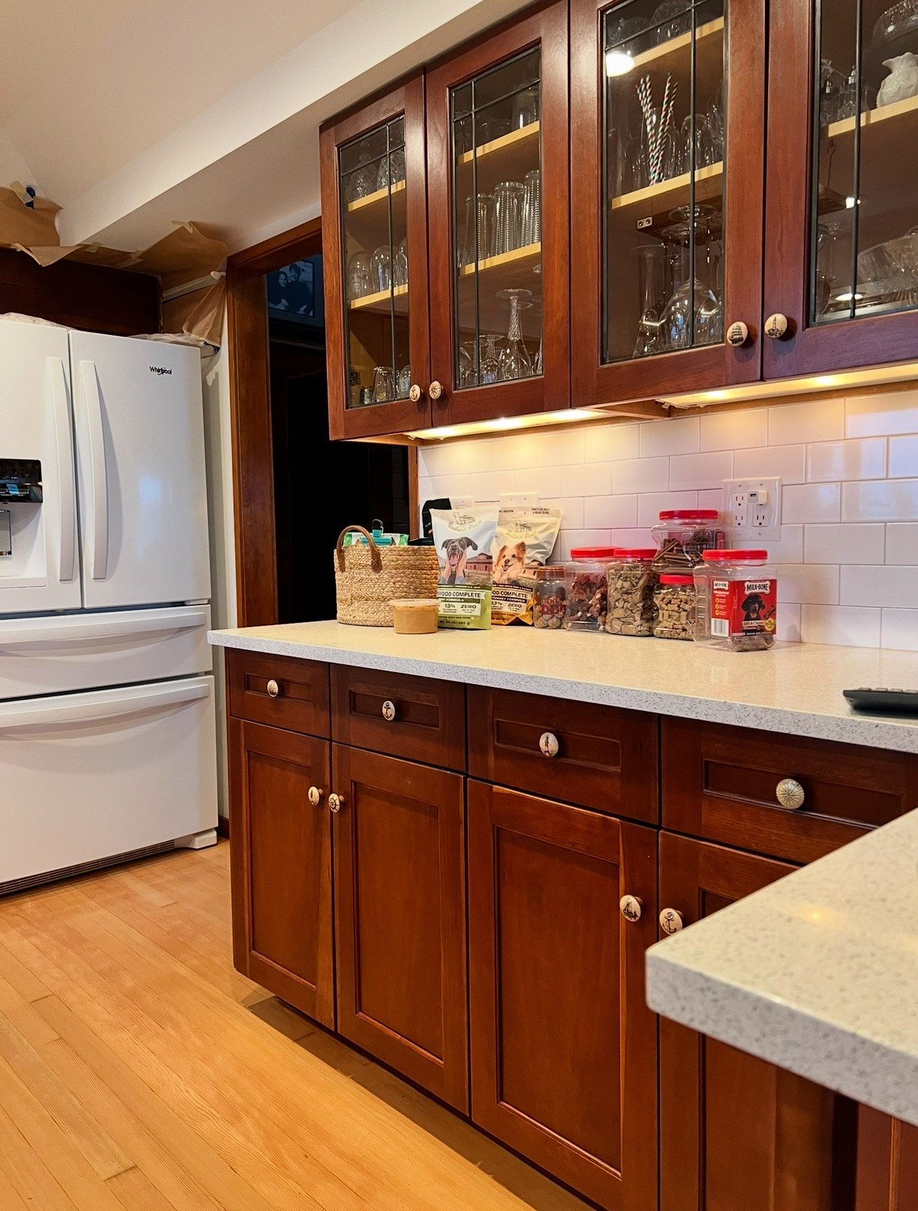 Kitchen cabinet and countertop detail