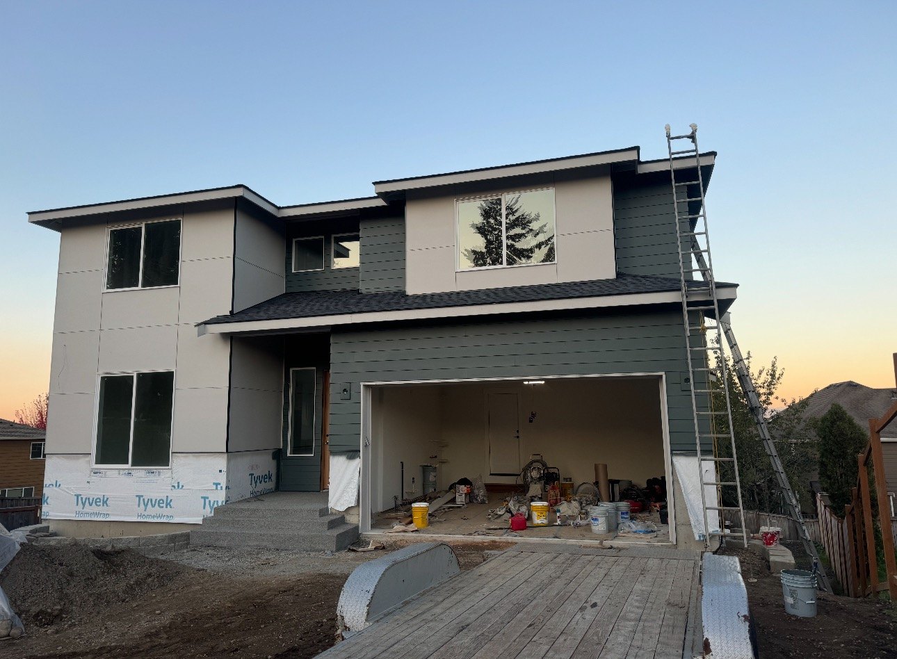 House exterior after painting