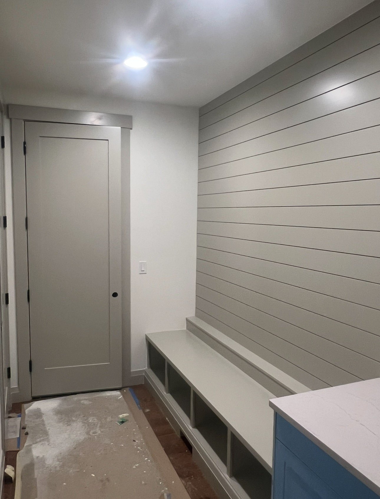 Finished interior built-in and wall detail